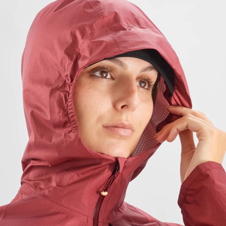 Red Salomon Bonatti Waterproof Women's Shell Jackets | IE SX9716